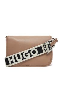 Hugo - HUGO Torebka Bel Crossbody Flap 50541869 Beżowy. Kolor: beżowy. Materiał: skórzane #3