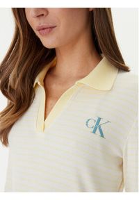 Calvin Klein Jeans Sukienka codzienna Monologo LV047F839G Żółty Regular Fit. Okazja: na co dzień. Kolor: żółty. Materiał: bawełna. Typ sukienki: proste. Styl: casual #5