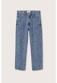 mango - Mango jeansy Daisy damskie high waist. Stan: podwyższony. Kolor: niebieski #4