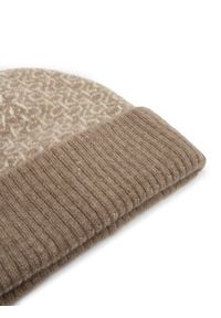 Calvin Klein Czapka Monogram Fold K60K612595 Beżowy. Kolor: beżowy. Materiał: wełna #4