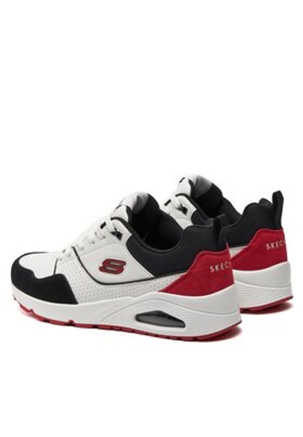 skechers - Skechers Sneakersy Uno-Retro One 183020/WBRD Biały. Kolor: biały. Materiał: skóra
