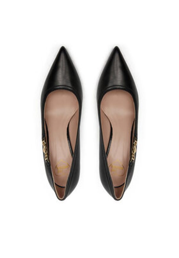 Love Moschino - LOVE MOSCHINO Szpilki JA10507G1MIA0000 Czarny. Kolor: czarny. Materiał: skóra. Obcas: na szpilce