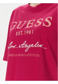 Guess T-Shirt V4RI01 I3Z14 Fioletowy Boxy Fit. Kolor: fioletowy. Materiał: bawełna #2