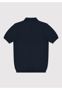 Pako Lorente - PAKO LORENTE – Granatowy t-shirt polo o waflowym splocie. Typ kołnierza: polo. Kolor: niebieski. Materiał: bawełna, poliamid. Wzór: ze splotem. Styl: klasyczny #7
