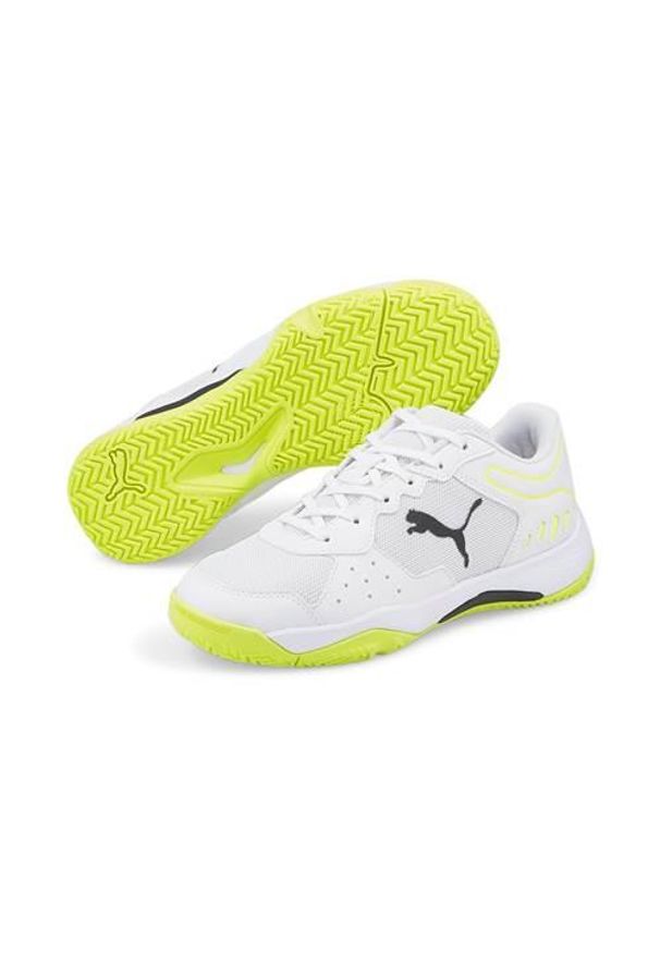 Buty do tenisa dla dzieci Puma Solarsmash Rct Allcourt. Zapięcie: sznurówki. Kolor: wielokolorowy. Materiał: tkanina, materiał, syntetyk. Szerokość cholewki: normalna. Sport: tenis