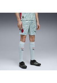 Puma - Męskie szorty bramkarskie AC Milan 25/26 PUMA Modern Mint For All Time Red Green. Kolor: czerwony, zielony, wielokolorowy. Materiał: tkanina. Sport: piłka nożna