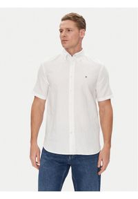 TOMMY HILFIGER - Tommy Hilfiger Koszula MW0MW40703 Biały Regular Fit. Kolor: biały. Materiał: bawełna #1