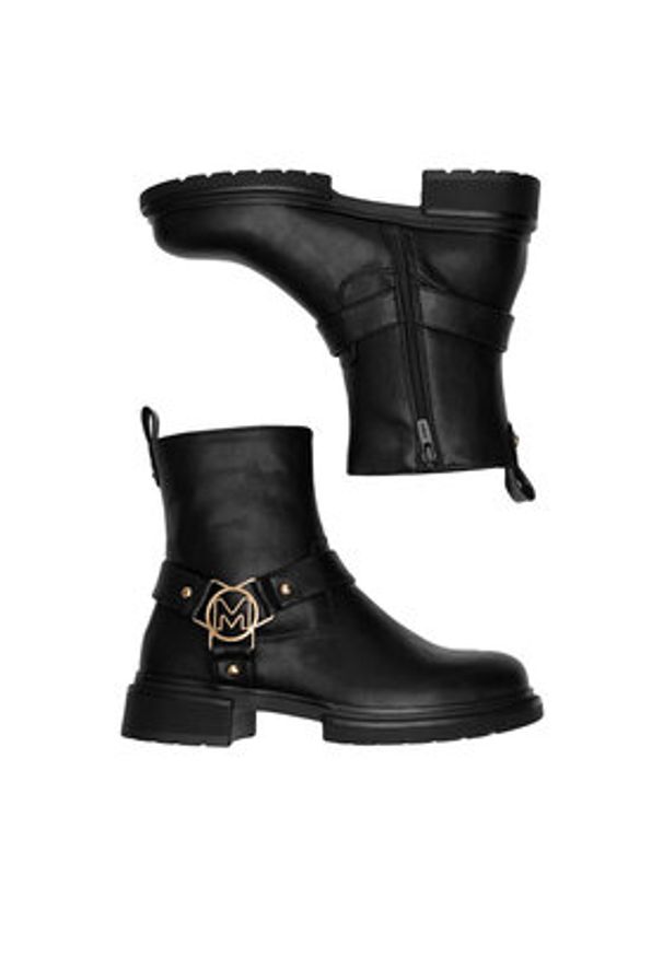 MEXX Botki MI001712243W Czarny. Kolor: czarny. Materiał: skóra
