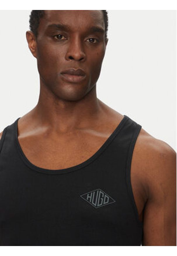 Hugo - HUGO Tank top Jo 50540080 Czarny Regular Fit. Kolor: czarny. Materiał: bawełna