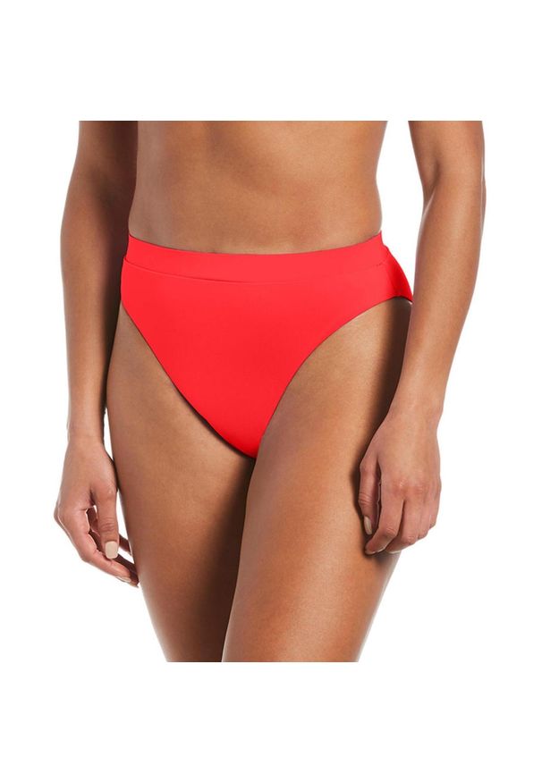 Majtki kąpielowe Nike Essential High Waist, Kobiety. Stan: podwyższony. Kolor: różowy. Materiał: poliester, materiał