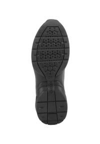 Geox Buty kolor czarny na płaskiej podeszwie. Nosek buta: okrągły. Zapięcie: sznurówki. Kolor: czarny. Materiał: skóra. Obcas: na płaskiej podeszwie #4