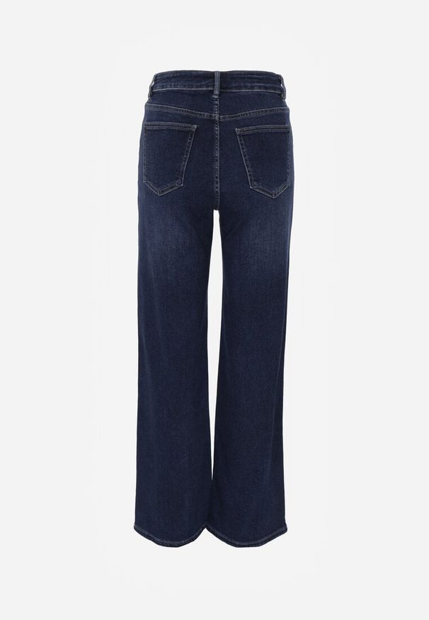 Renee - Niebieskie Szerokie Jeansy z Bawełny Vimelsnis. Okazja: na co dzień. Kolor: niebieski. Styl: casual