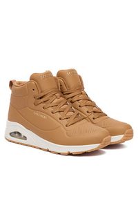 skechers - Skechers Sneakersy Uno 177097/CSNT Brązowy. Kolor: brązowy. Materiał: skóra #3