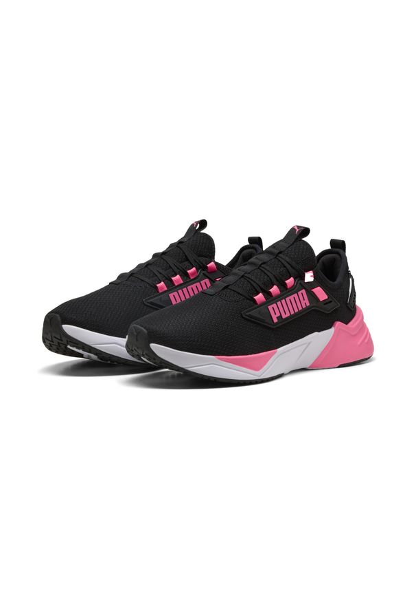 Puma - Buty do biegania unisex Retaliate 3 PUMA Black Sun Struck White Pink. Kolor: czarny, różowy, biały, wielokolorowy. Sport: bieganie