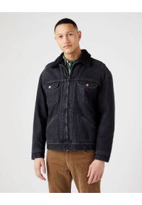 Wrangler - WRANGLER ANTI FIT SHERPA MĘSKA KURTKA JEANSOWA ONE CHANCE W4727029P. Materiał: jeans