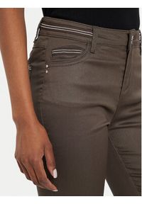 Morgan Spodnie materiałowe 212-PALONA Brązowy Slim Fit. Kolor: brązowy. Materiał: syntetyk, bawełna #4