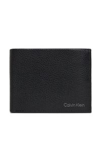 Calvin Klein Duży Portfel Męski Warmth Trifold 10Cc W/Coin L K50K507969 Czarny. Kolor: czarny. Materiał: skóra