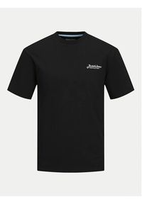 Jack & Jones - Jack&Jones Komplet t-shirt i szorty sportowe Beau 12277466 Czarny Relaxed Fit. Kolor: czarny. Materiał: bawełna. Styl: sportowy