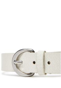 Calvin Klein Pasek Damski Classic Buckle Aop 30Mm LV04K7019G Biały. Kolor: biały. Materiał: skóra #2