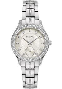 Zegarek Bulova Zegarek damski Bulova 96L291 CYRKONIE srebrny. Kolor: srebrny #1