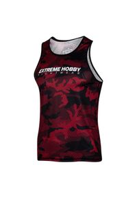 Tank Top fitness męski bez rękawów EXTREME HOBBY HAVOC szybkoschnący. Kolor: czerwony. Materiał: materiał. Długość rękawa: bez rękawów. Sport: fitness #1