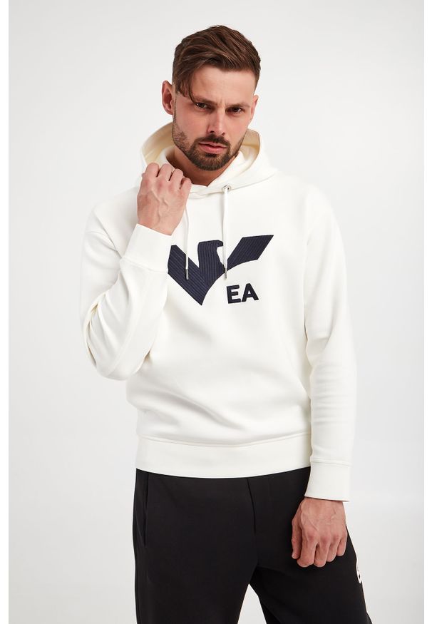 Emporio Armani - Bluza EMPORIO ARMANI. Typ kołnierza: kaptur. Długość rękawa: długi rękaw. Długość: długie. Wzór: haft, gładki