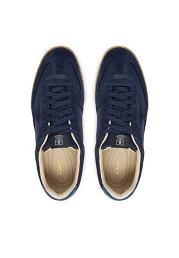 Clarks Sneakersy CraftRally Ace 26186429 Granatowy. Kolor: niebieski. Materiał: skóra, zamsz