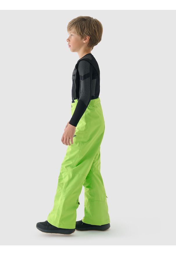 4f - 4F Spodnie narciarskie membrana 5000 chłopięce - zielone 122 (6-7 lat). Kolor: zielony. Materiał: tkanina, poliester, dzianina, materiał. Sezon: lato. Sport: narciarstwo
