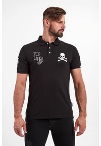 Polo Philipp Plein. Typ kołnierza: polo. Materiał: skóra. Wzór: haft, aplikacja, nadruk #7