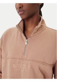 Roxy Bluza Our Town ERJFT04949 Brązowy Regular Fit. Kolor: brązowy. Materiał: bawełna #5