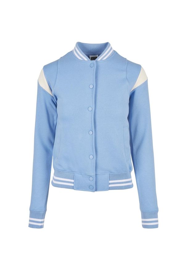 Kurtka damska typu teddy Urban Classics inset college-grandes tailles. Kolor: niebieski, wielokolorowy, biały