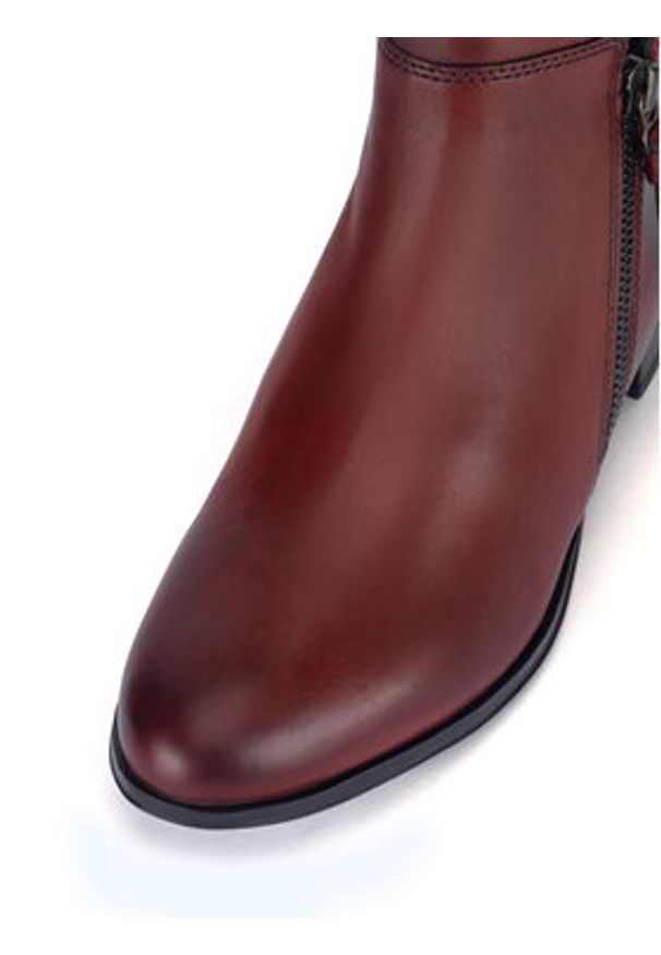 Lasocki Botki WB-ANNA-116 Bordowy. Kolor: czerwony. Materiał: skóra