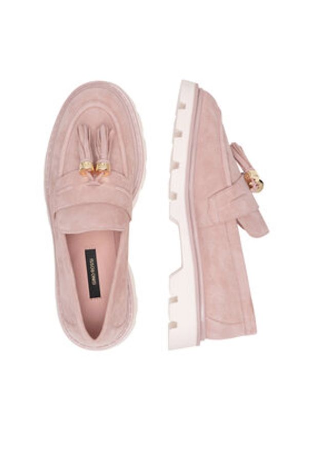 Gino Rossi Loafersy SIMON-115856. Różowy. Kolor: różowy. Materiał: skóra, zamsz