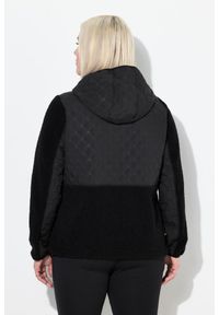 ULLA POPKEN - Damskie kurtka polarowa pikowanie kaptur zatrzaski. Kolekcja: plus size. Kolor: czarny. Materiał: materiał, poliester #2