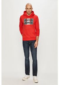 Jack & Jones - Bluza bawełniana. Okazja: na co dzień. Kolor: czerwony. Materiał: bawełna. Wzór: nadruk. Styl: casual #3
