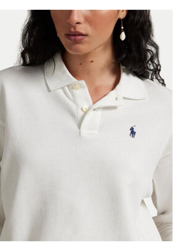 Polo Ralph Lauren Bluza 211965097002 Biały Relaxed Fit. Typ kołnierza: polo. Kolor: biały. Materiał: bawełna