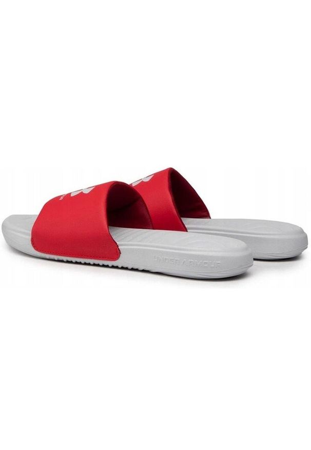 Klapki basenowe męskie Under Armour Ansa Fixed Slides. Kolor: biały, czerwony, wielokolorowy. Materiał: syntetyk, materiał