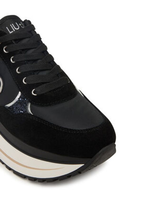 Liu Jo Sneakersy Plus 01 BF5011 PX078 Czarny. Kolor: czarny. Materiał: zamsz, skóra