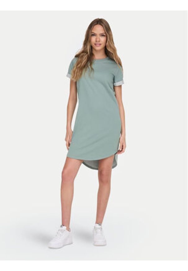 JDY Sukienka codzienna Ivy 15174793 Zielony Regular Fit. Okazja: na co dzień. Kolor: zielony. Materiał: syntetyk, bawełna. Typ sukienki: proste. Styl: casual