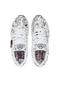 skechers - Skechers Sneakersy UNO Printed Lace-Up 183501/WBK Biały. Kolor: biały. Materiał: skóra #6