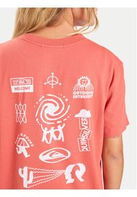 Quiksilver T-Shirt Standard EQWZT03197 Bordowy Regular Fit. Kolor: czerwony. Materiał: bawełna #5