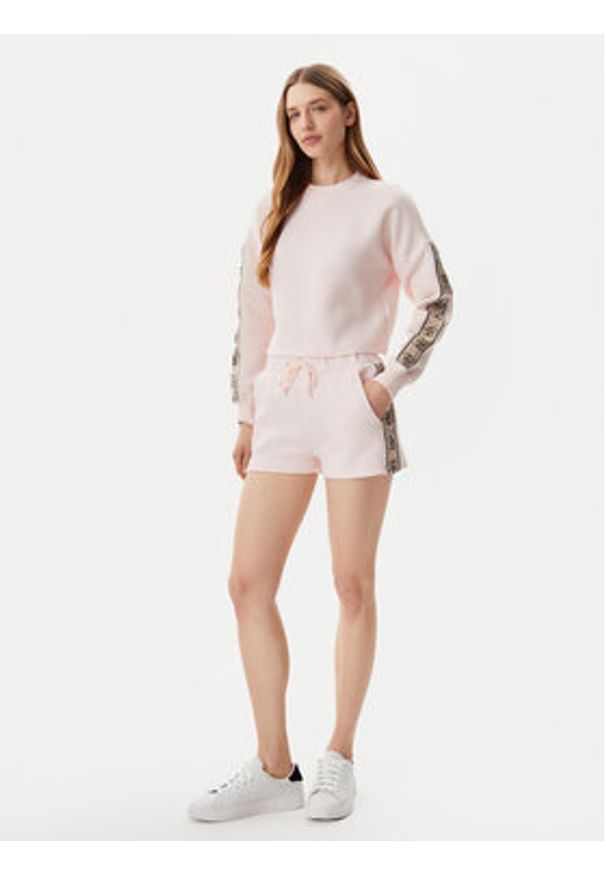 Guess Bluza V3BQ16 KB3P2 Różowy Regular Fit. Kolor: różowy. Materiał: bawełna