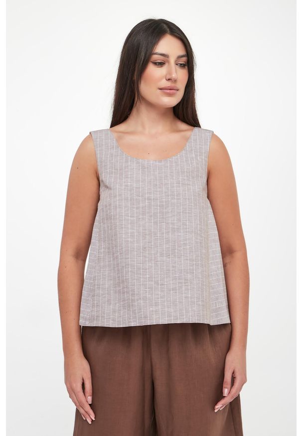 Top damski lniany Caliga MM. Materiał: len