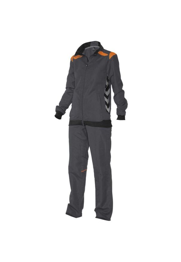 Damski dres Hummel Stockholm Taslan Szaro-Pomarańczowy XS. Kolor: pomarańczowy, szary, różowy, wielokolorowy. Materiał: dresówka