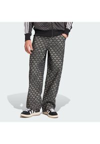 Adidas - adidas Jeansy Monogram KC6380 Szary Loose Fit. Kolor: szary #1