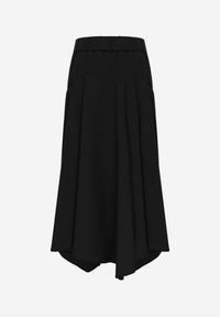 Renee - Czarna Asymetryczna Spódnica o Rozkloszowanym Fasonie z Paskiem z Klamrą Diomeine. Okazja: na co dzień. Kolor: czarny. Długość: krótkie. Styl: elegancki, casual #5