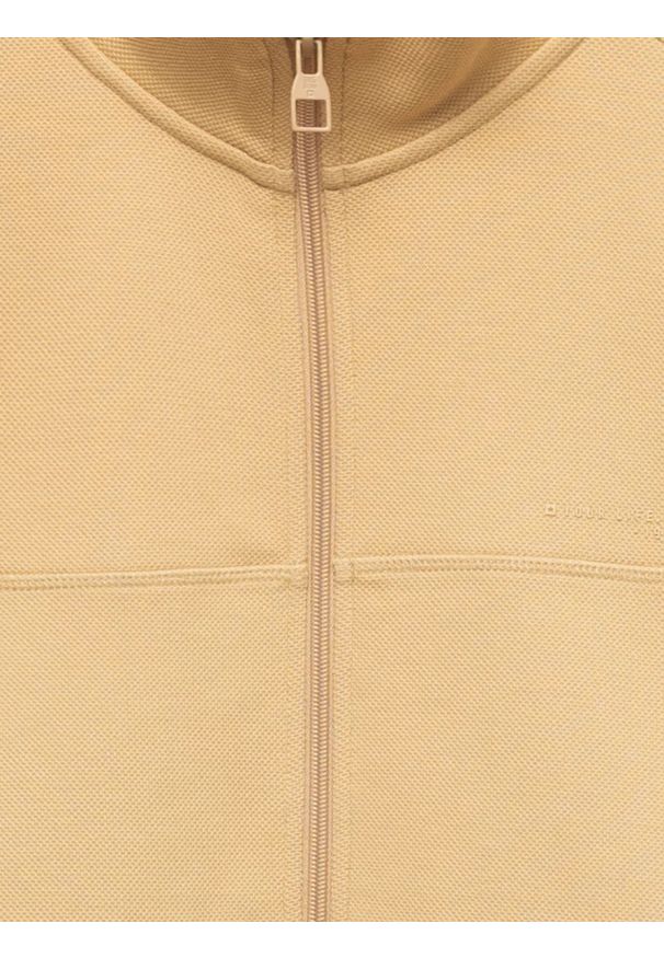 Big-Star - Bluza męska rozpinana ze stójką brązowa Wlador 801. Okazja: na co dzień. Typ kołnierza: kołnierzyk stójkowy. Kolor: beżowy. Materiał: dzianina, materiał. Wzór: ze splotem, nadruk. Styl: casual, elegancki