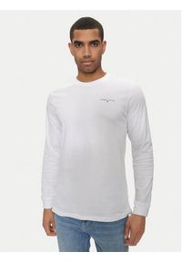Tommy Jeans Longsleeve Linear DM0DM18551 Biały Slim Fit. Kolor: biały. Materiał: bawełna. Długość rękawa: długi rękaw #7