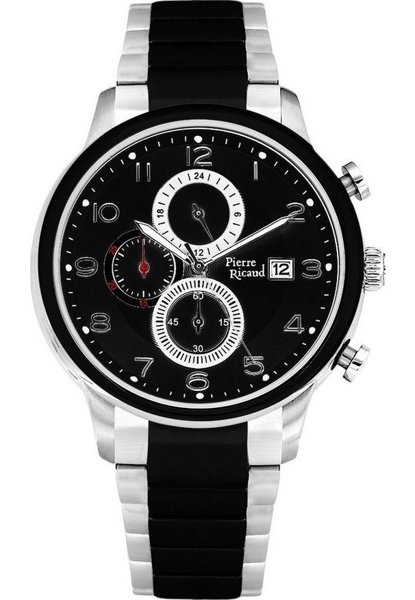 Zegarek Pierre Ricaud Zegarek męski Pierre Ricaud P97017.Y124CH srebrny. Kolor: srebrny