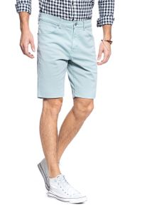 Wrangler - MĘSKIE SZORTY JEANSOWE WRANGLER 5 POCKET SHORT MIST BLUE W14CKD078. Materiał: jeans #4